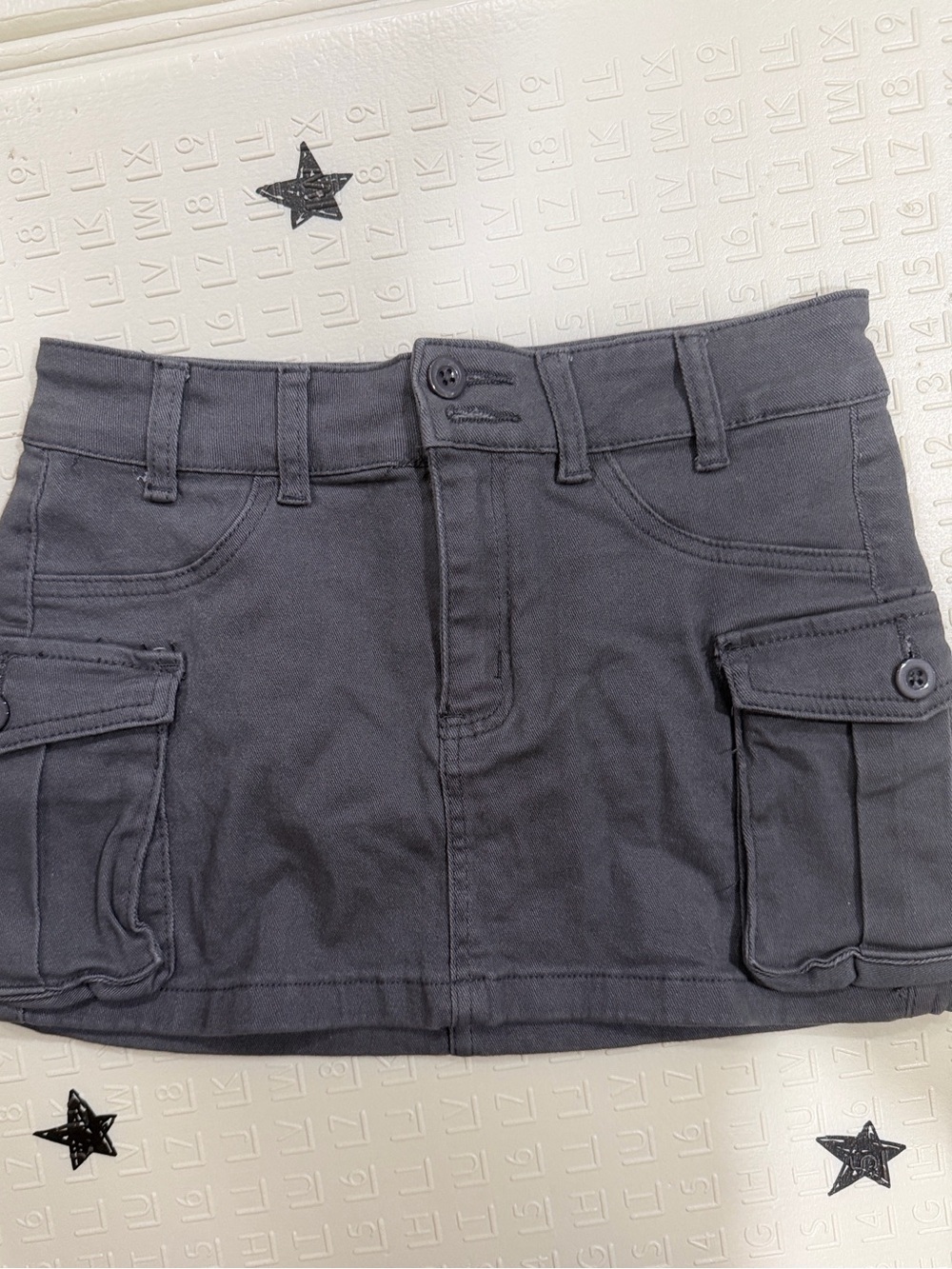 SHEIN Charcoal Gray High-Waist Mini Skirt